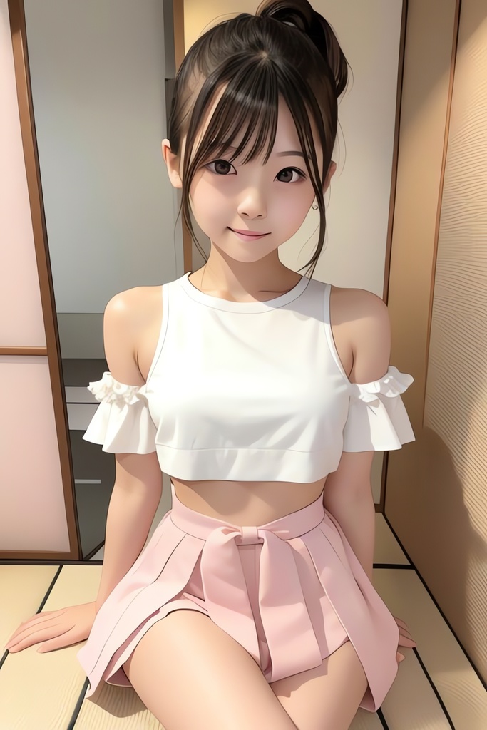 髪を結んだ美少女AIイラスト集※リアル