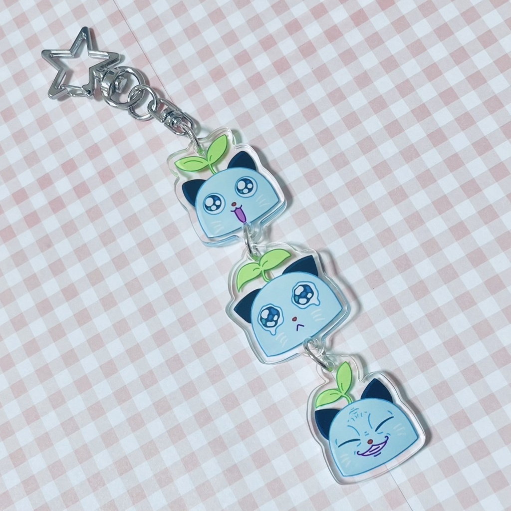 【まめねこ】3連アクリルキーホルダー