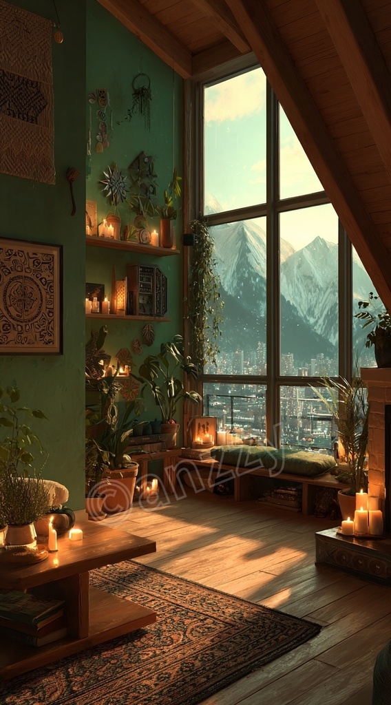 【占い師さん向け】占いルーム（山・雲）ループ背景動画＆画像セット