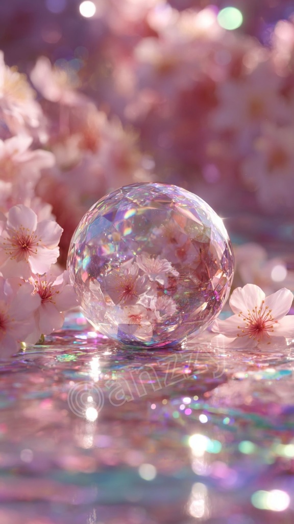 桜とクリスタルボール6 ループ背景動画
