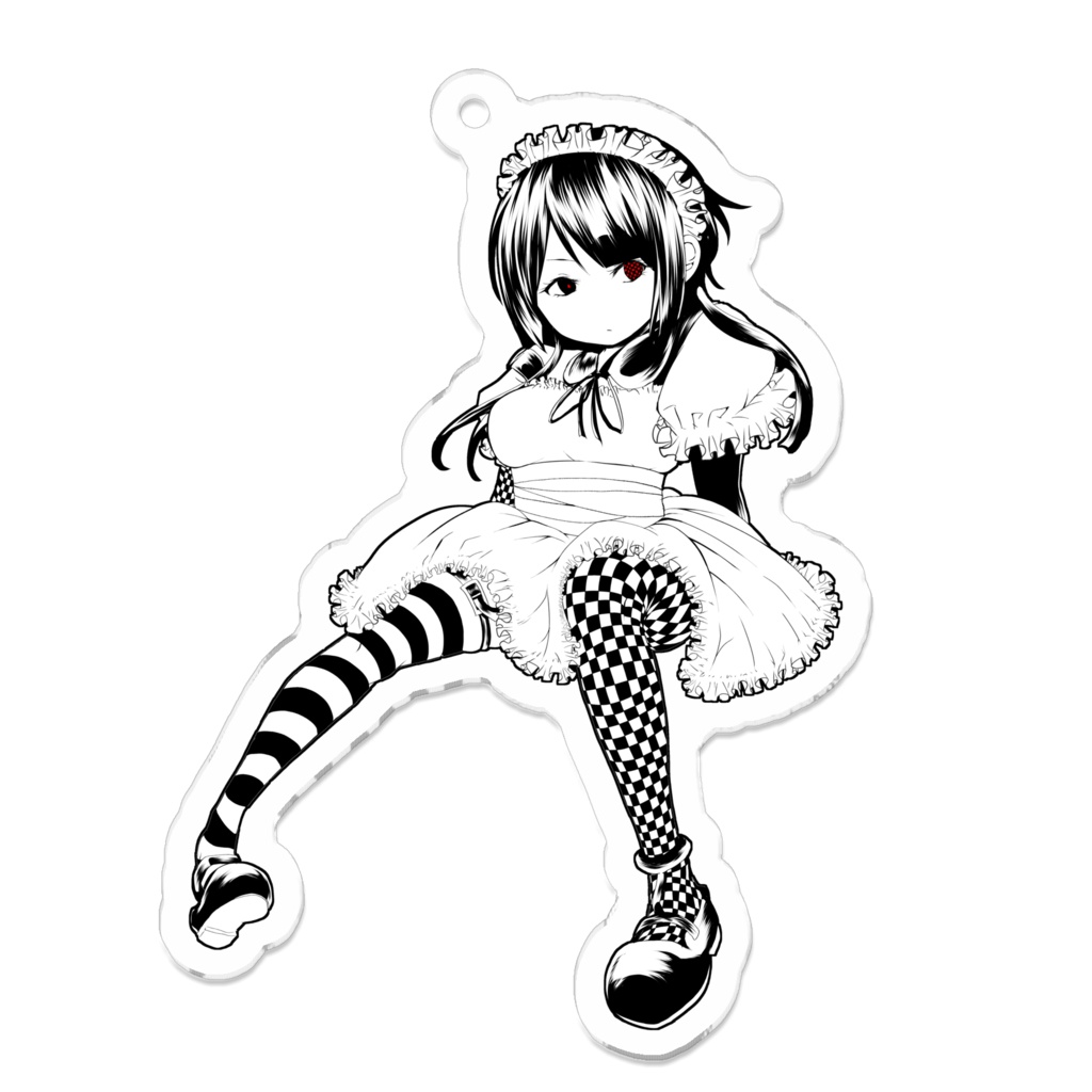 【創作】黒アリス[ニンゲン]　(アクリルキーホルダー)