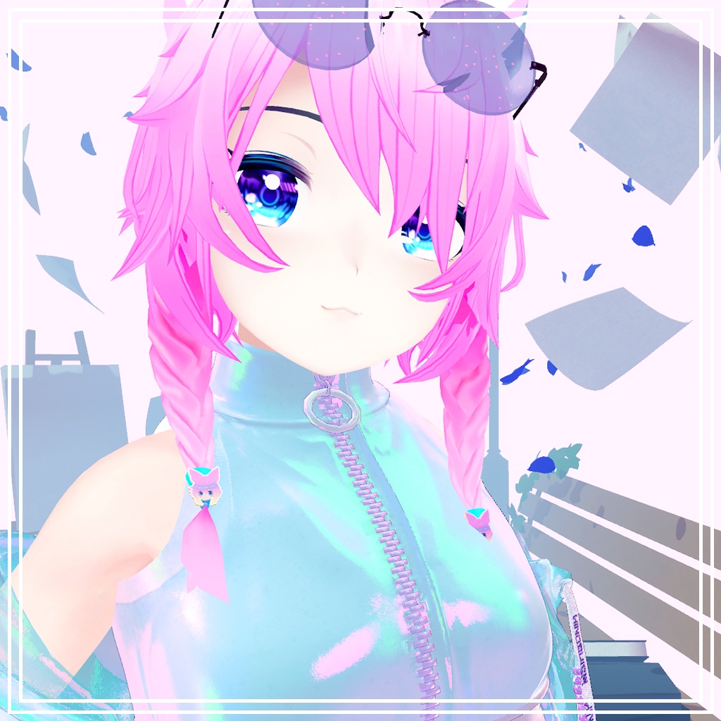 【VRchat想定】三つ編みエクステ【PB対応】