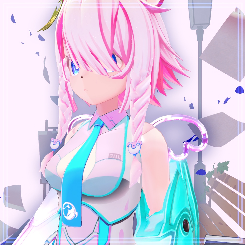 【VRchat想定】三つ編みエクステ【PB対応】