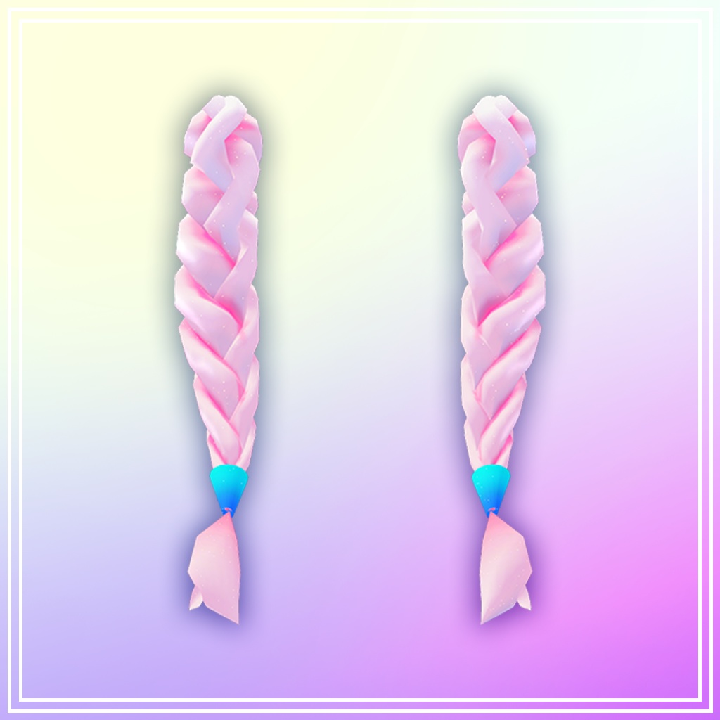 【VRchat想定】三つ編みエクステ【PB対応】