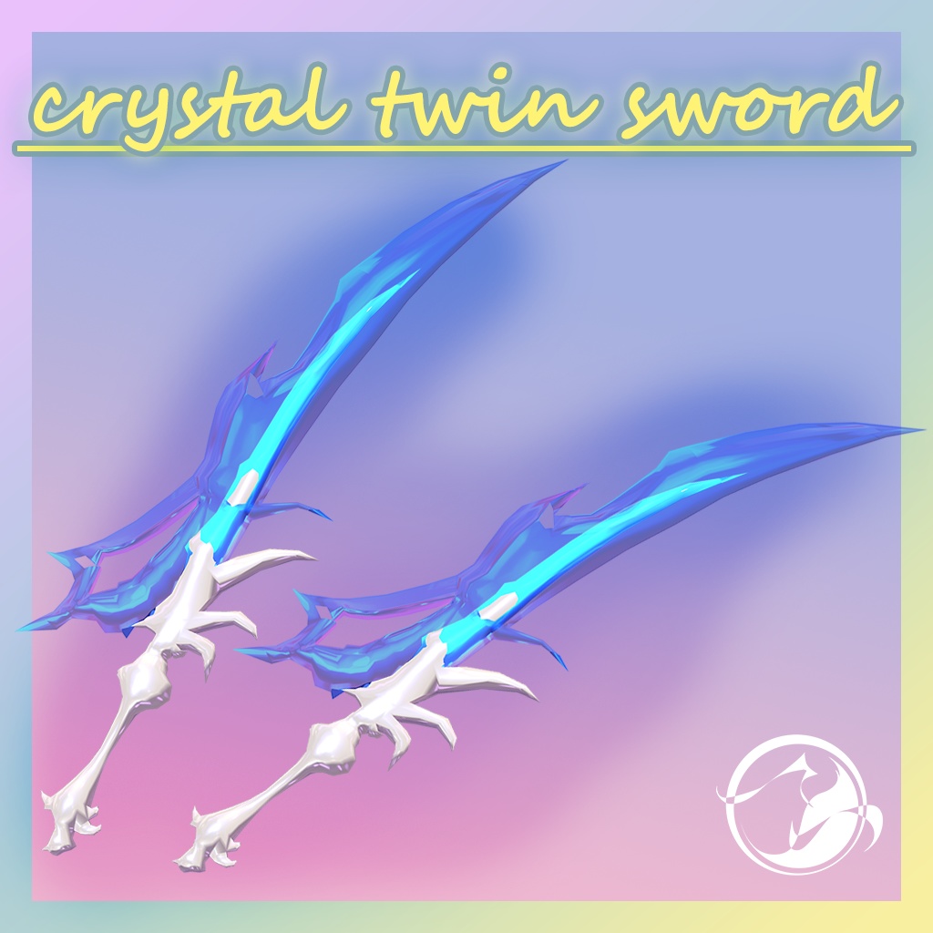  crystal twin sword