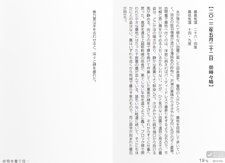 着物の小説 紗袷を着て往く(紙本)