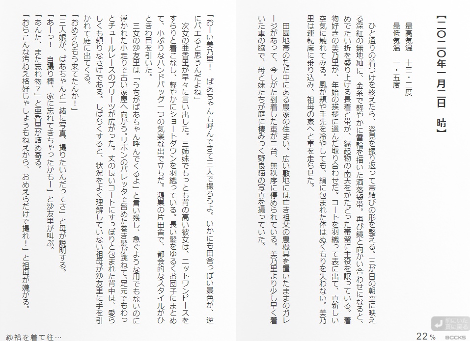 着物の小説 紗袷を着て往く(紙本)