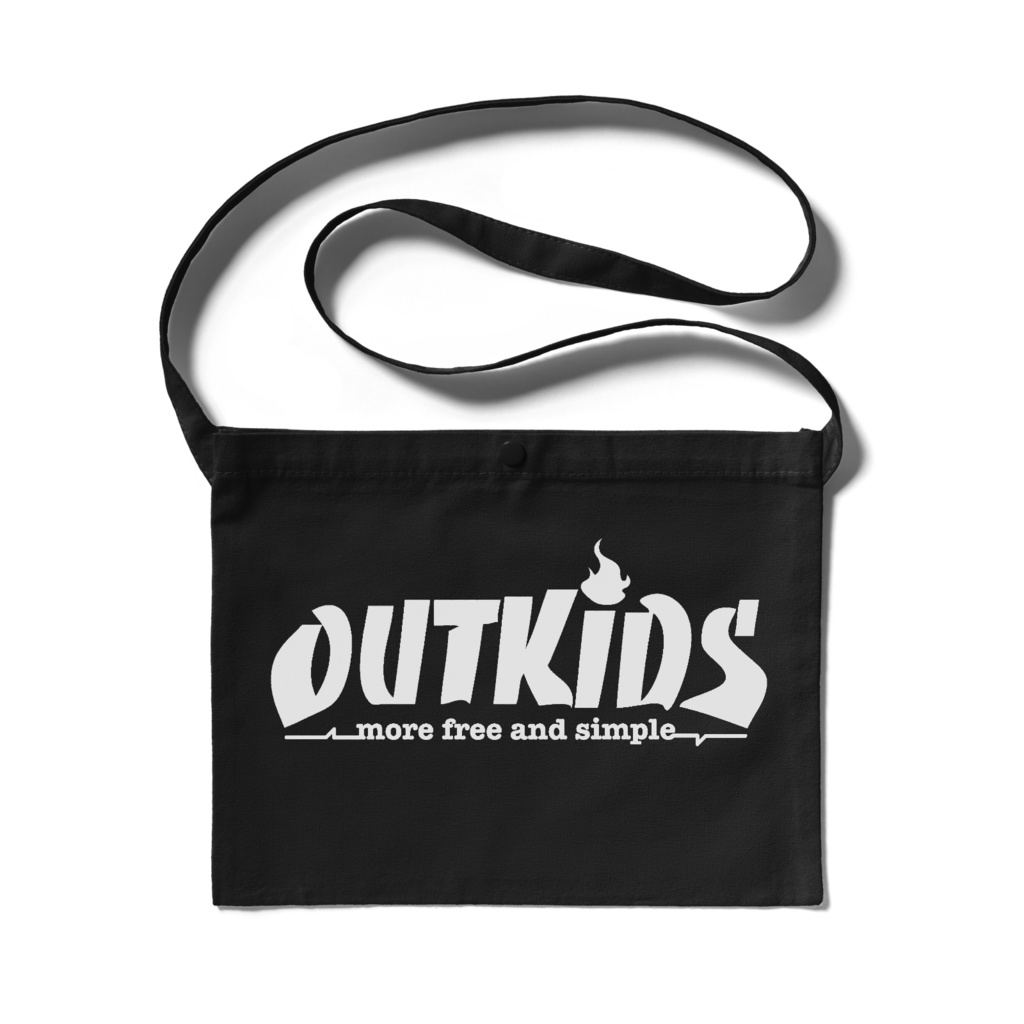 文字ロゴサコッシュ(黒)