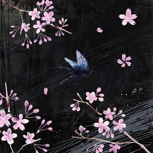 桜と蝶々(商用利用OK)/Sakura & Butterflies (Commercial Use OK)