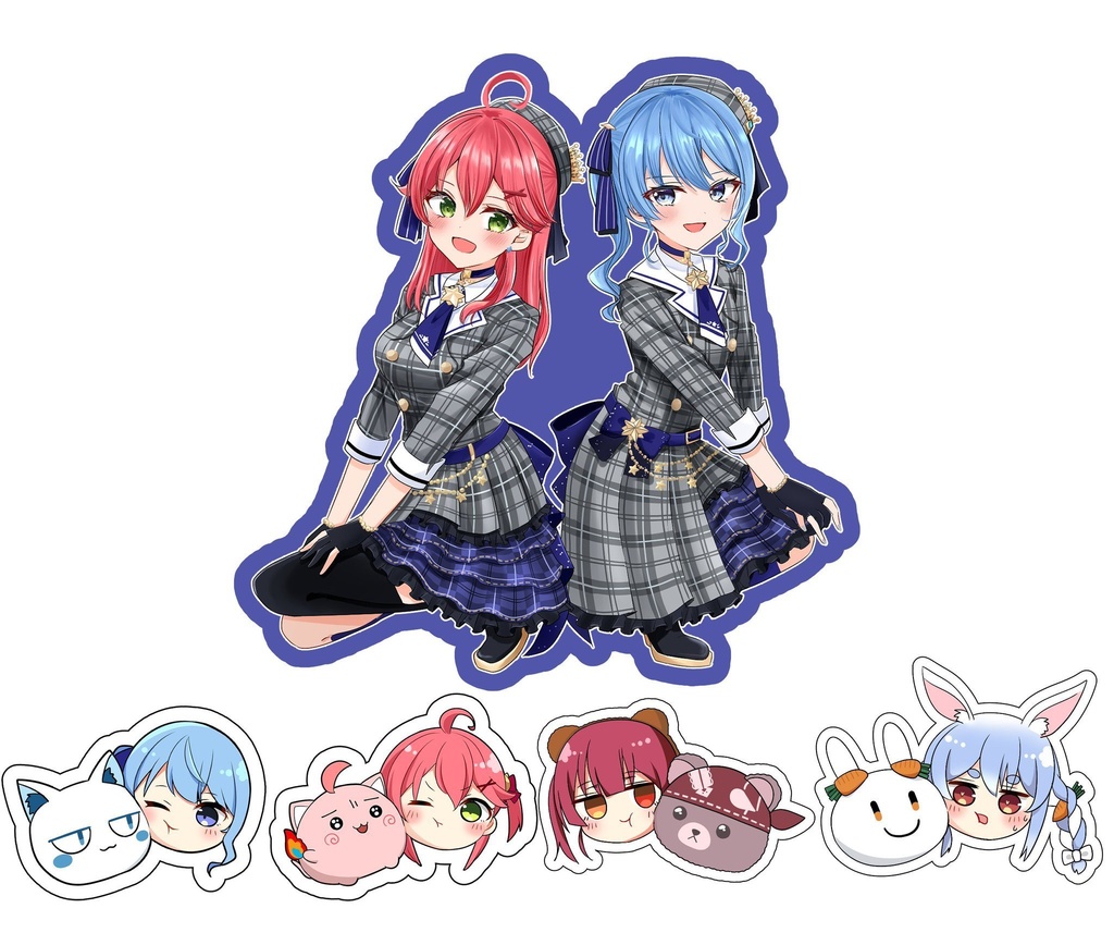 ステッカーセット(micomet、ぺこまり)