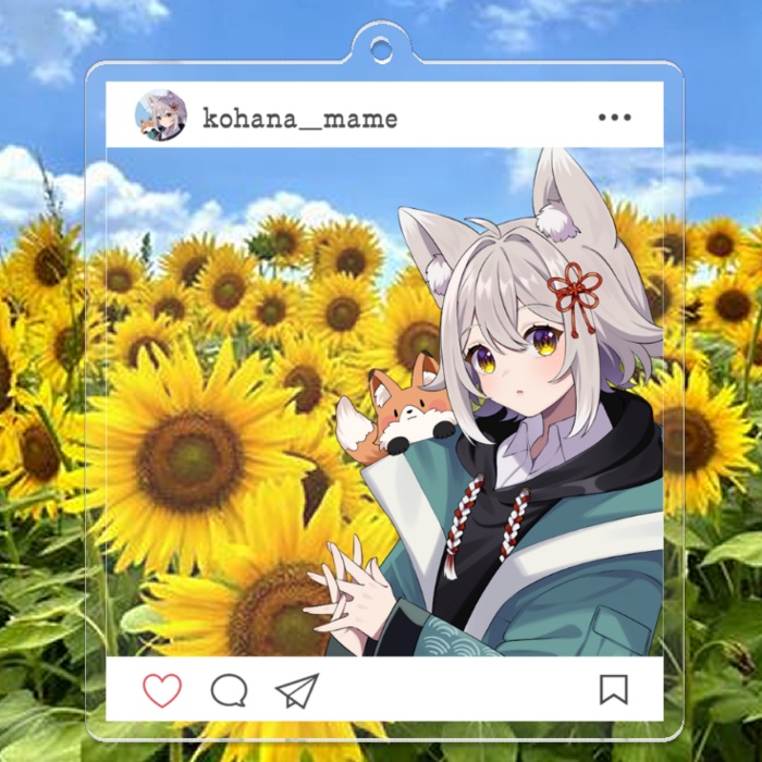 まめとおでかけ!アクリルキーホルダー