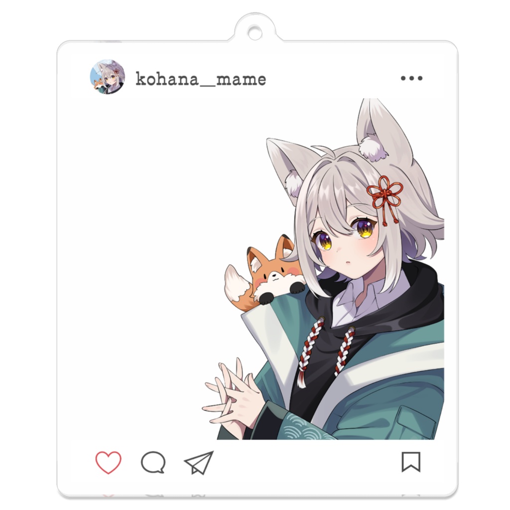 まめとおでかけ!アクリルキーホルダー