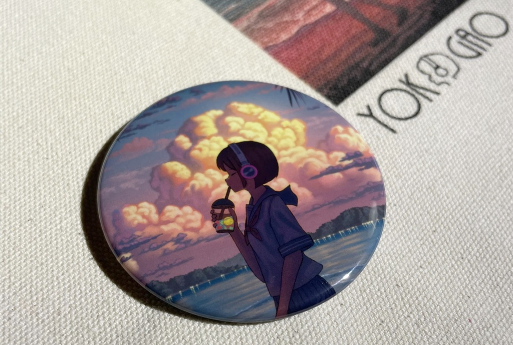 「夏の潮風を浴びていたい」バッジ(赤)