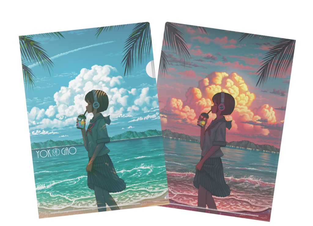 「夏の潮風を浴びていたい」両面印刷クリアファイル