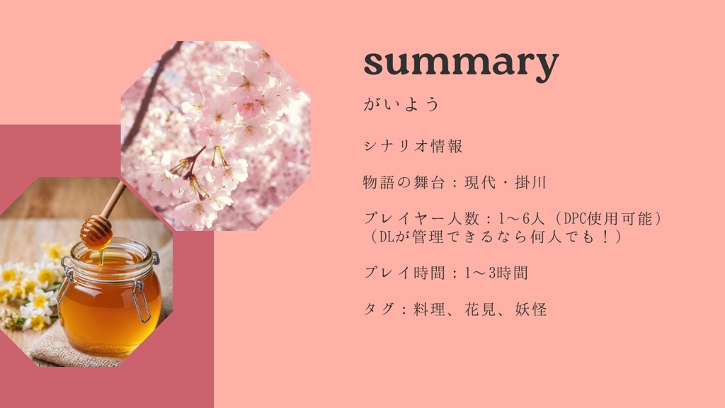 【エモクロアTRPG】ハニーミルクの桜奇譚