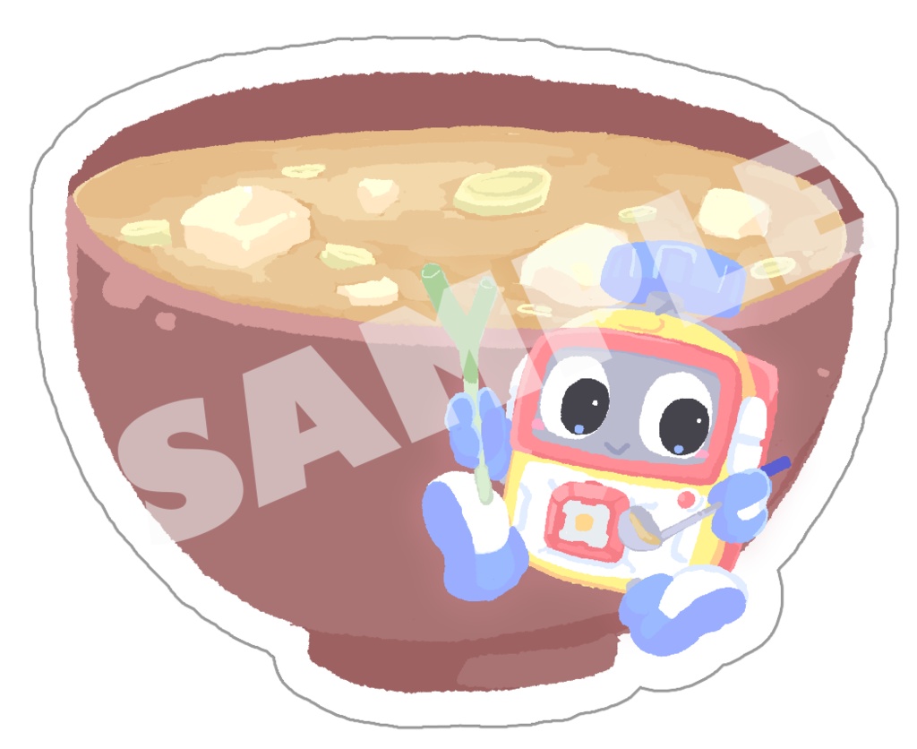 ネギとトーフのおみそしるアクキー