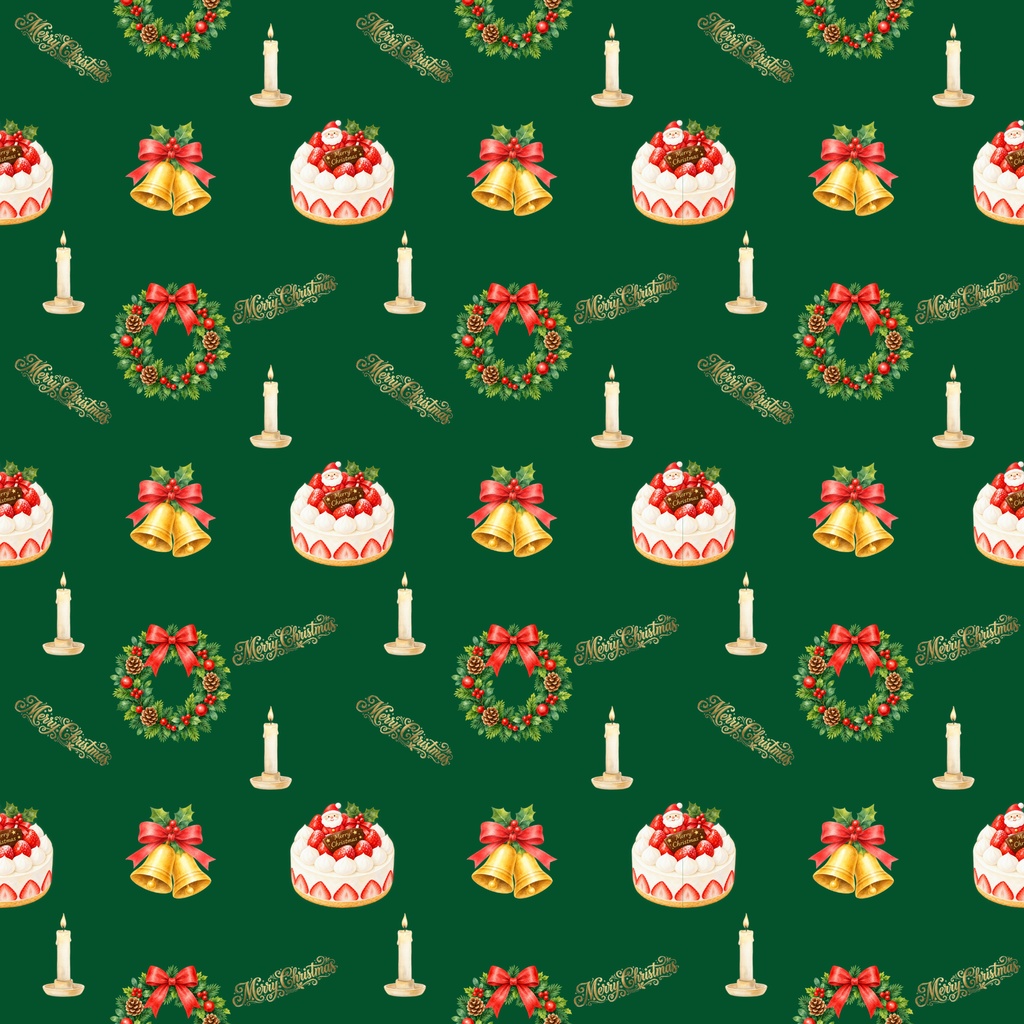クリスマスデジタルペーパー5枚セット