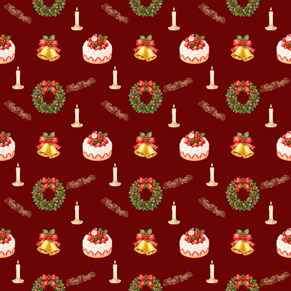 クリスマスデジタルペーパー5枚セット