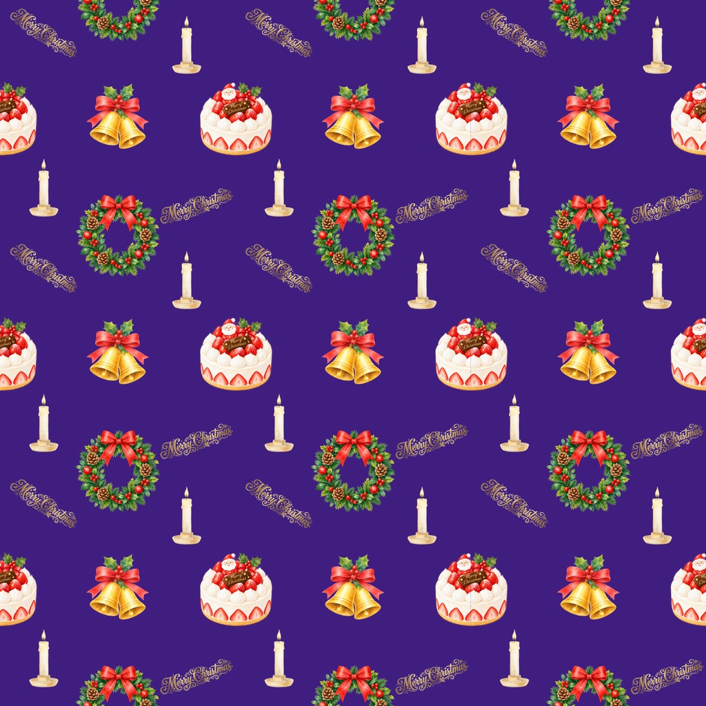クリスマスデジタルペーパー5枚セット