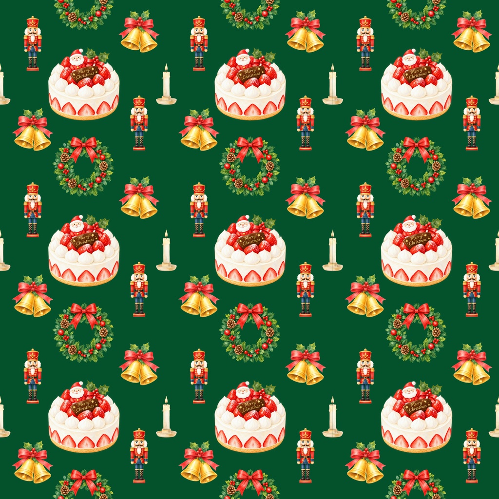 クリスマスデジタルペーパー5枚セット
