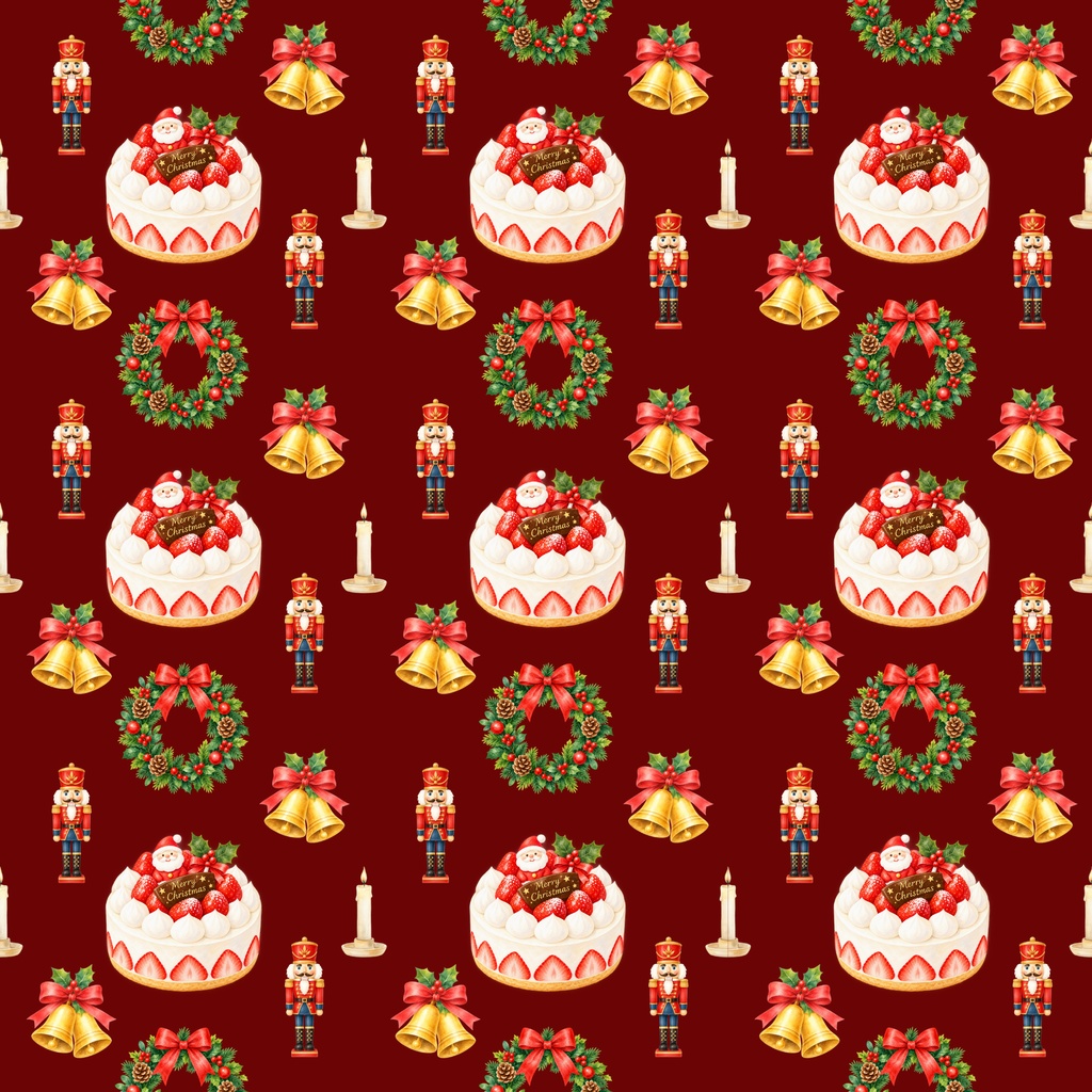 クリスマスデジタルペーパー5枚セット