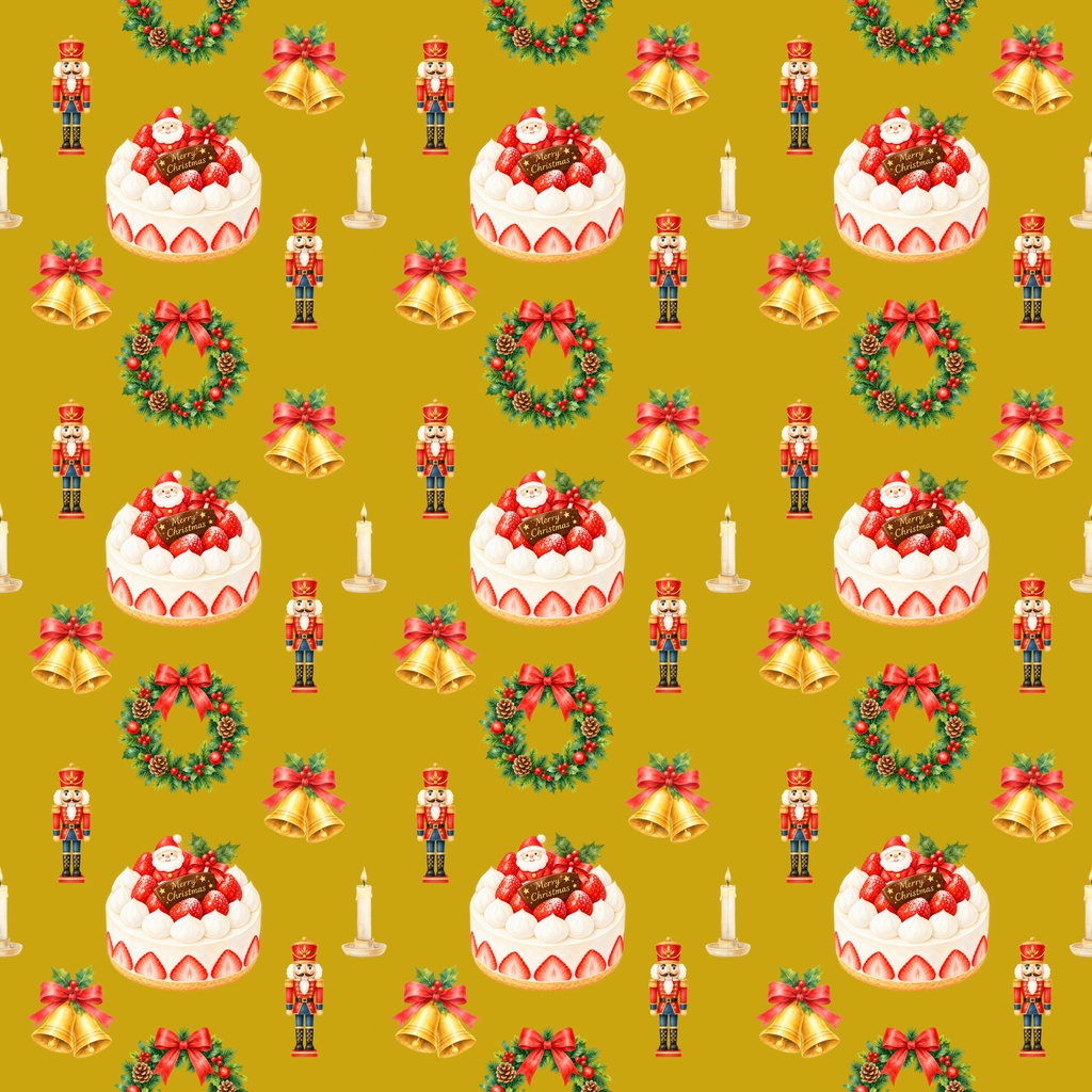 クリスマスデジタルペーパー5枚セット