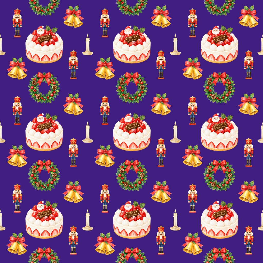 クリスマスデジタルペーパー5枚セット