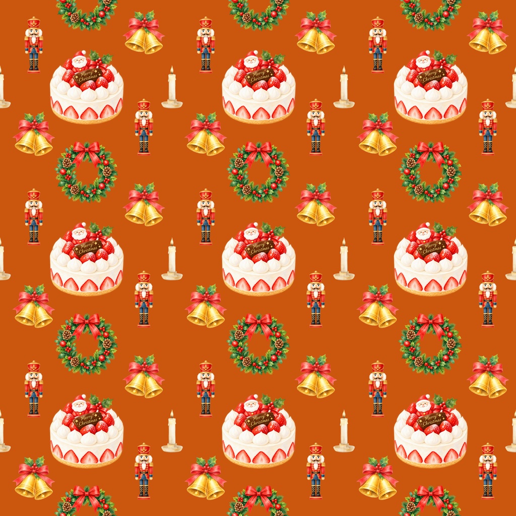 クリスマスデジタルペーパー5枚セット