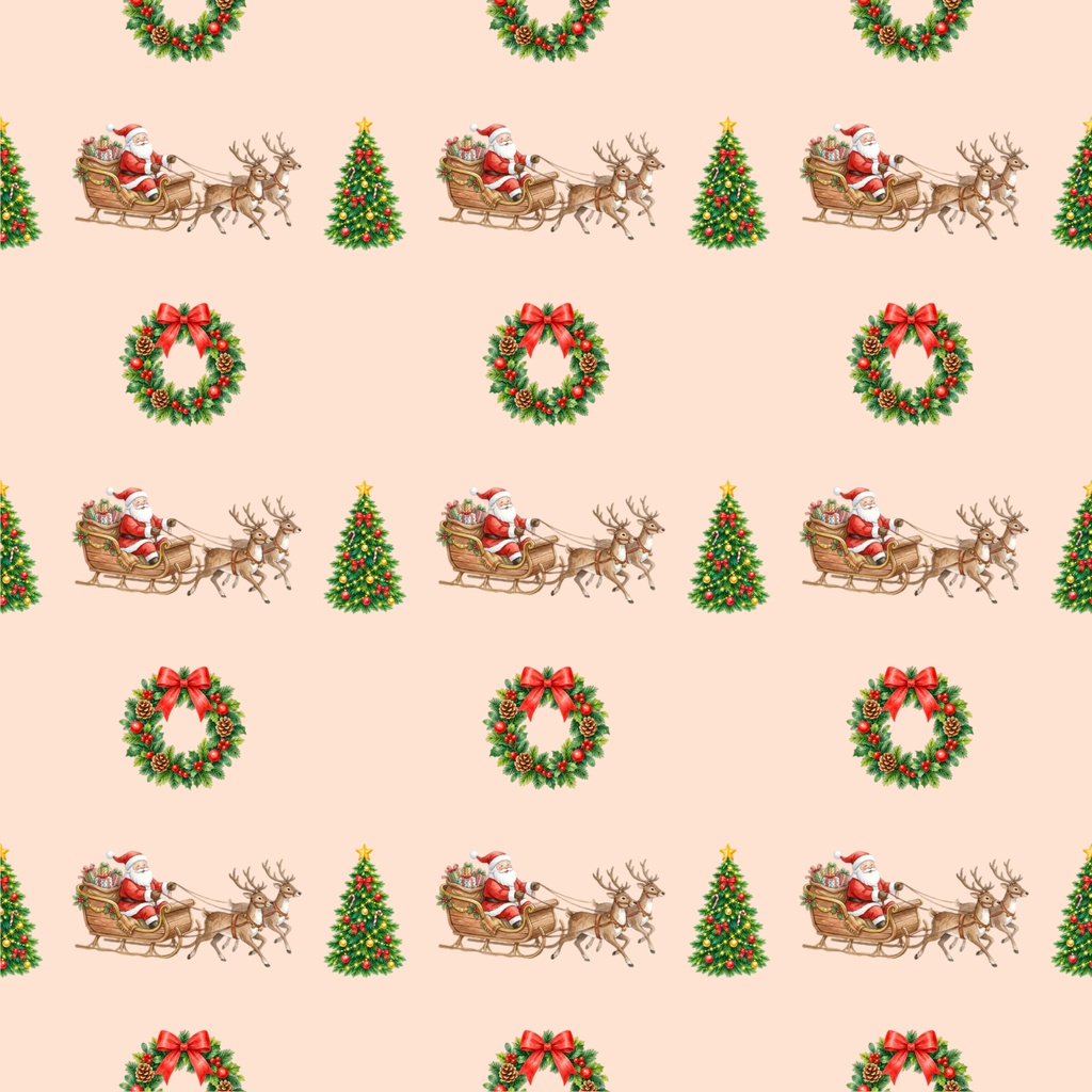 クリスマスデジタルペーパー5枚セット