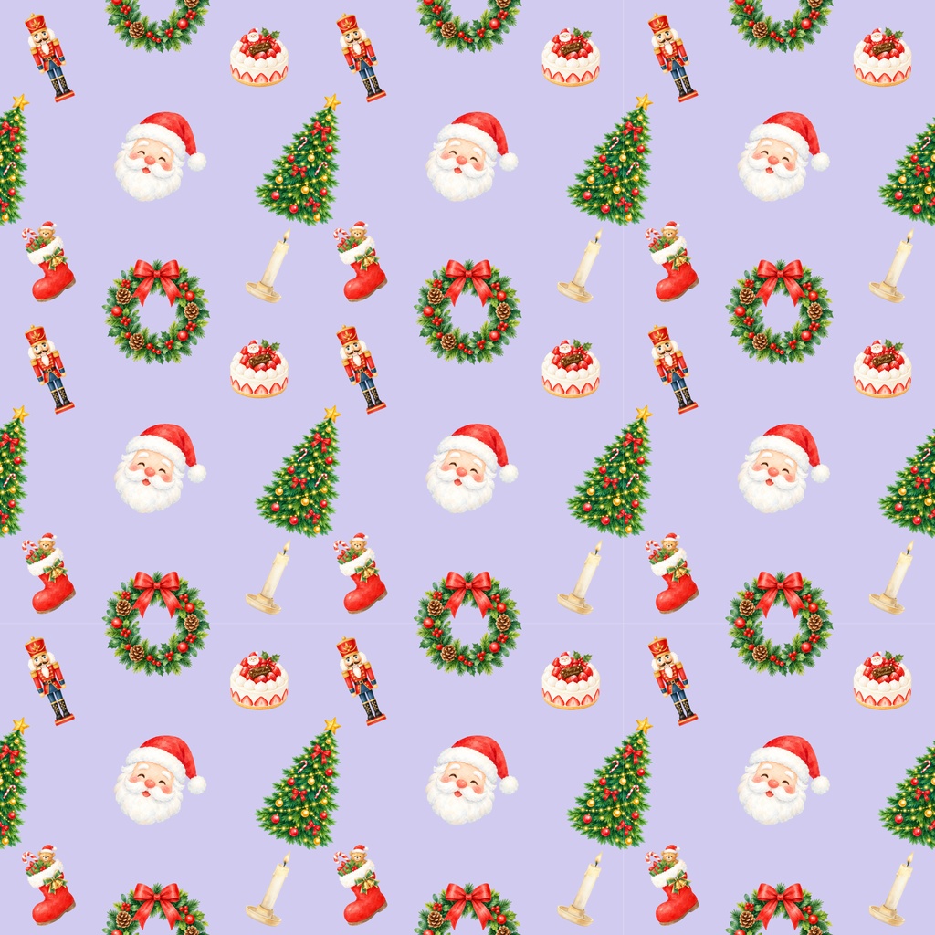 クリスマスデジタルペーパー5枚セット