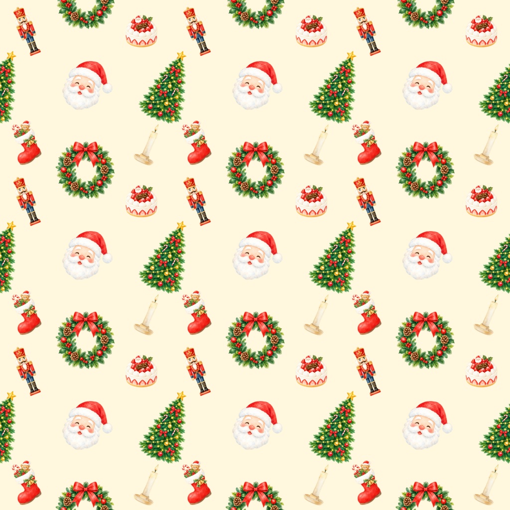 クリスマスデジタルペーパー5枚セット