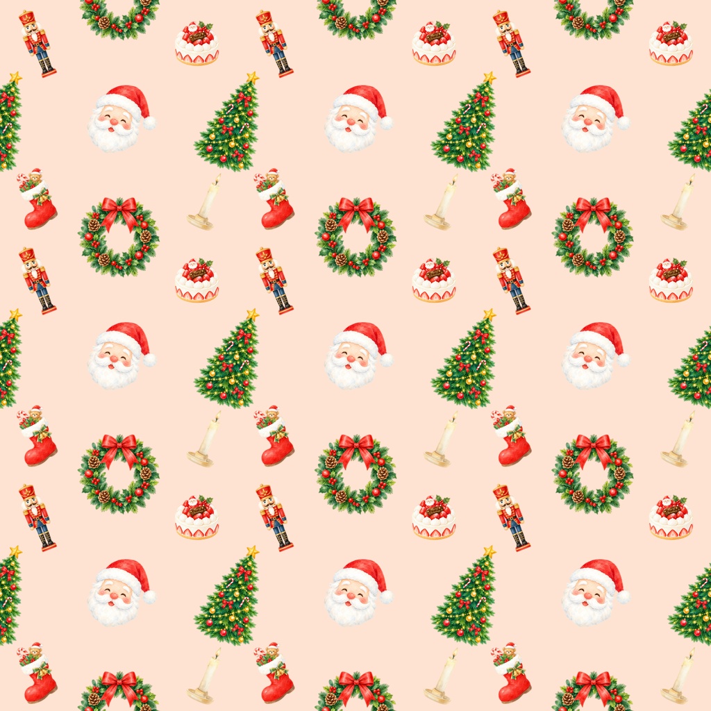クリスマスデジタルペーパー5枚セット