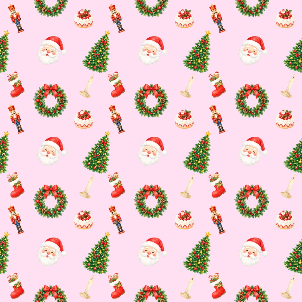 クリスマスデジタルペーパー5枚セット