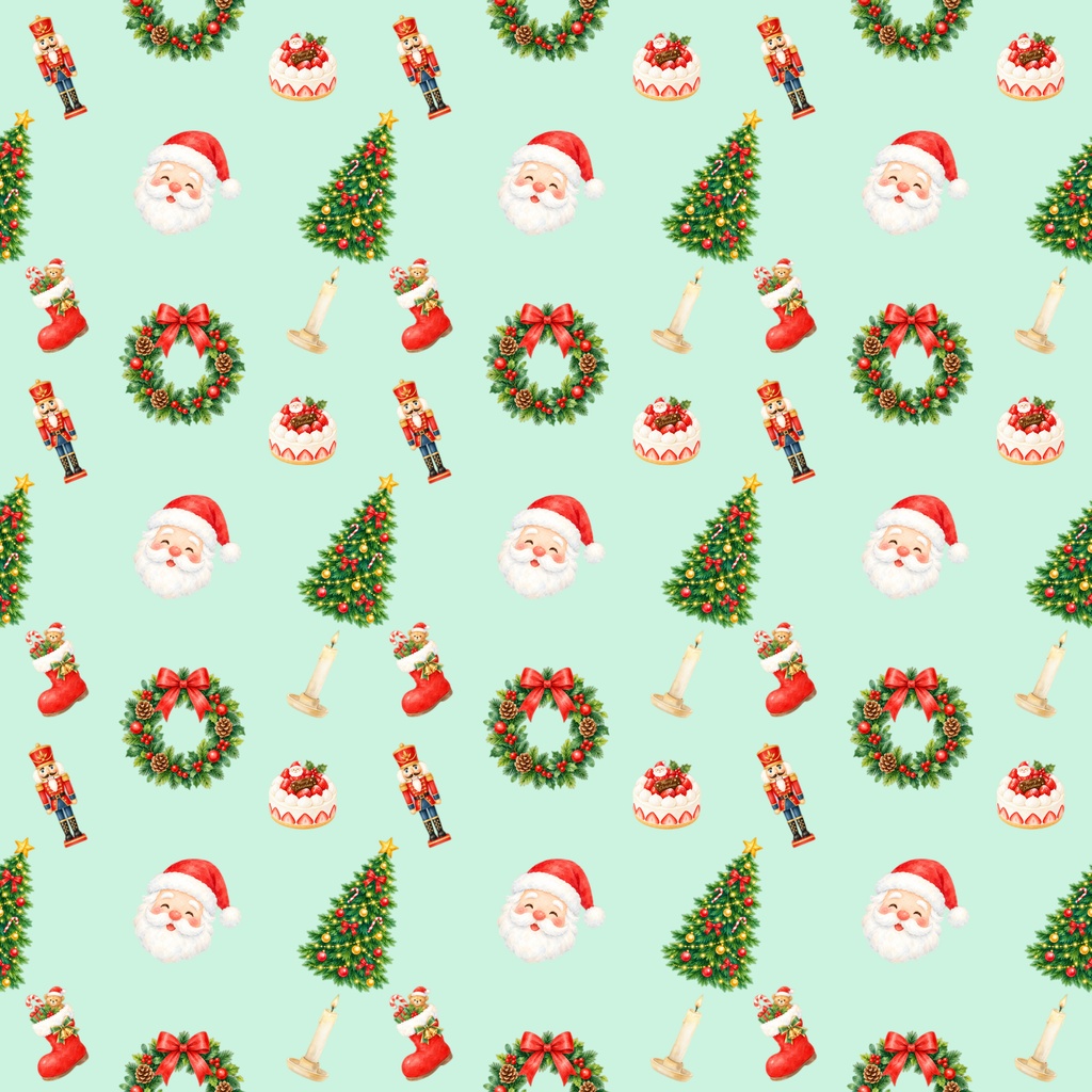 クリスマスデジタルペーパー5枚セット