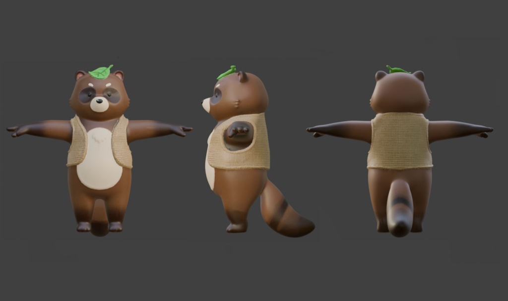 【3D】たぬき。 VRM+FBX同封
