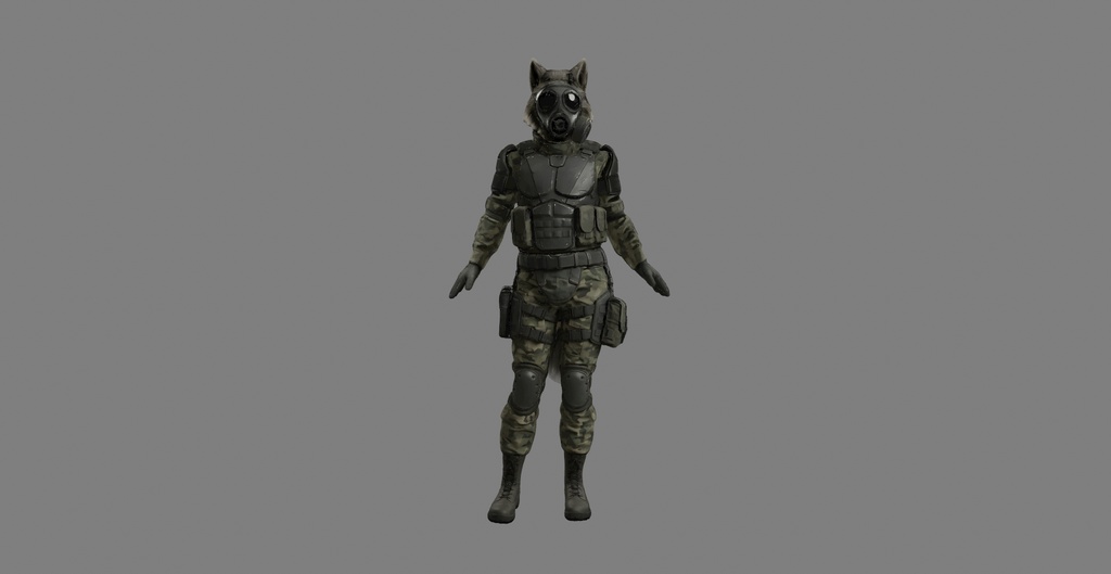 【3D】特殊部隊アライグマ VRM+FBX同封
