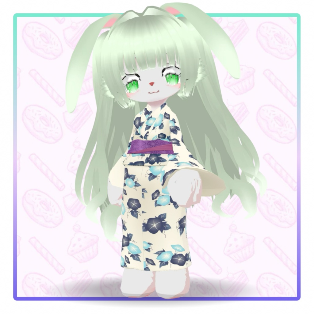 オリジナル3Dモデル【ナナァ】浴衣ばーじょん