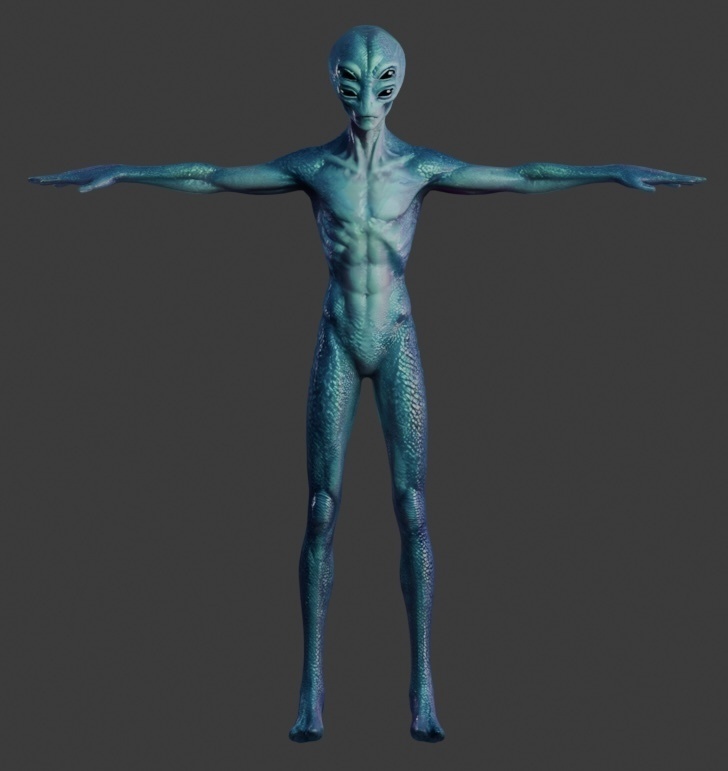 【3Dモデル】四ツ目宇宙人 VRM+FBX同封