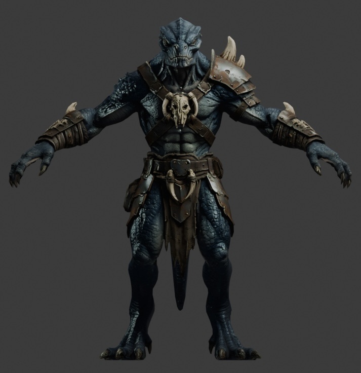 【3Dモデル】リザードマン VRM+FBX同封