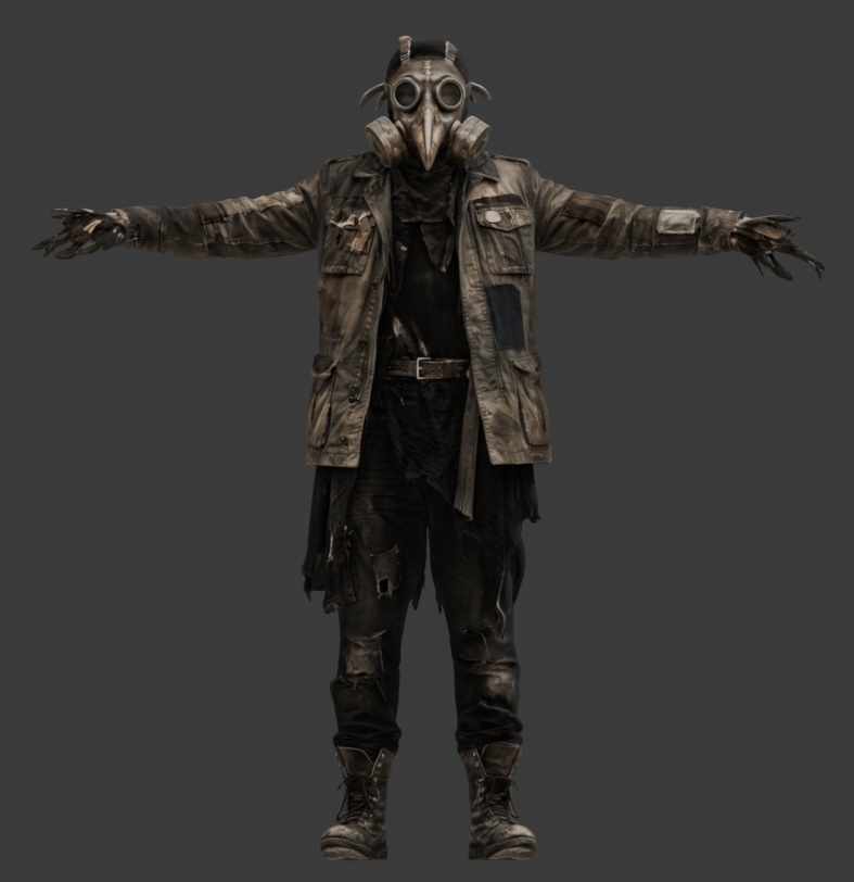 【3Dモデル】鳥マスク男1 VRM+FBX同封