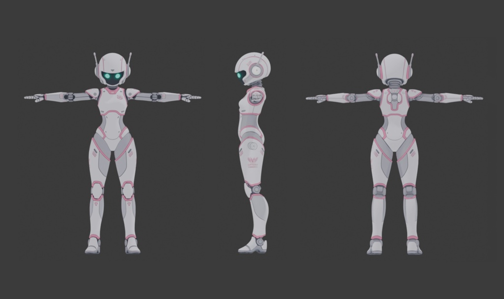 【3Dモデル】ロッタボイドModel2 VRM+FBX同封
