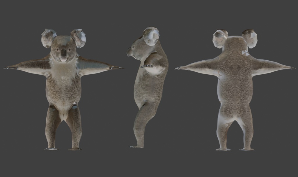 【3Dモデル】コアラ VRM+FBX同封
