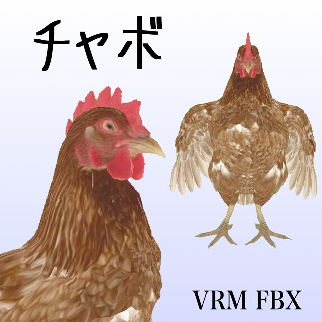 【３Dモデル】チャボ　VRM＋FBX同封