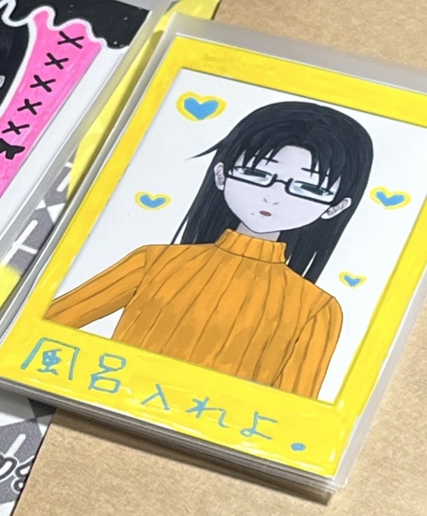 山吹チカヨ！手描きデコ♡チェキ風カード
