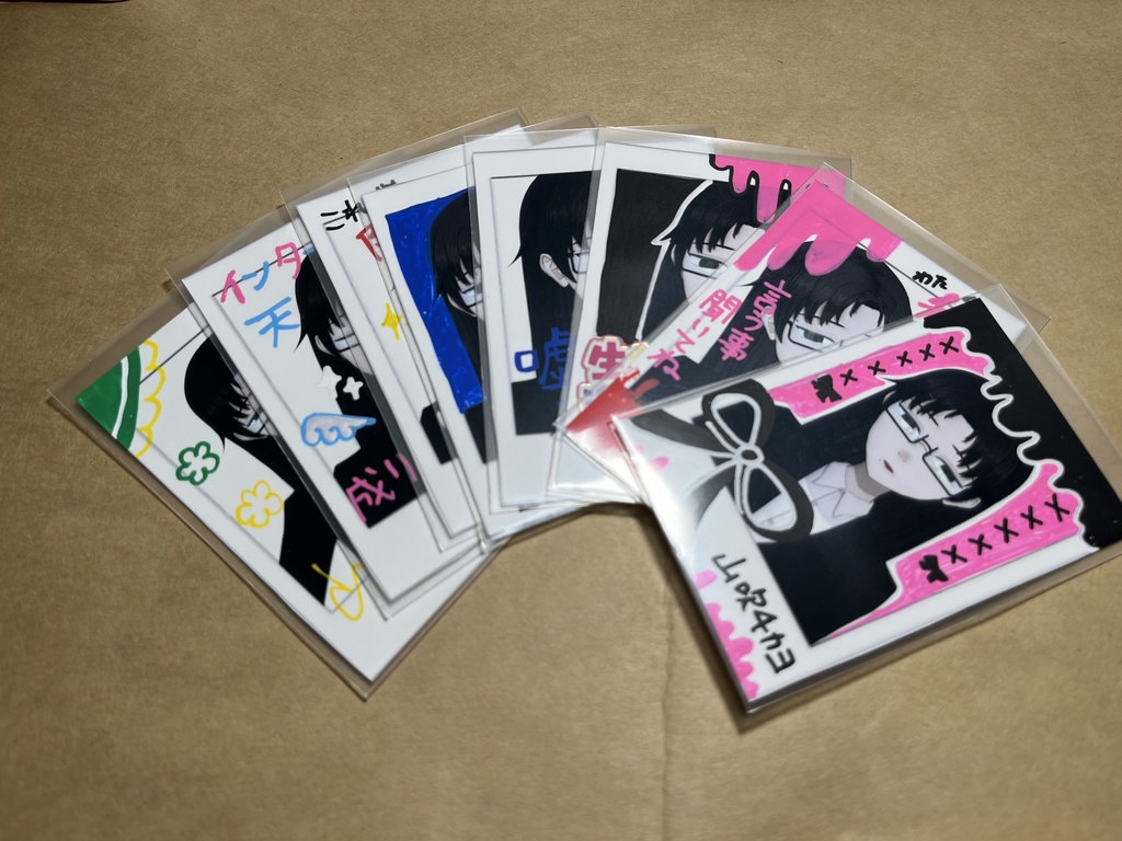 山吹チカヨ!手描きデコ♡チェキ風カード