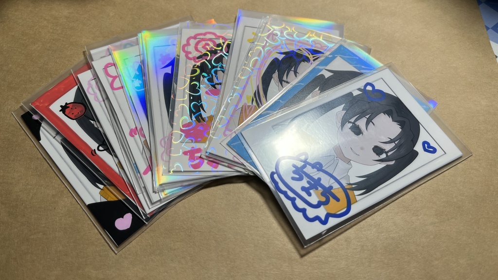 山吹ちまち!手書きデコチェキ風カード