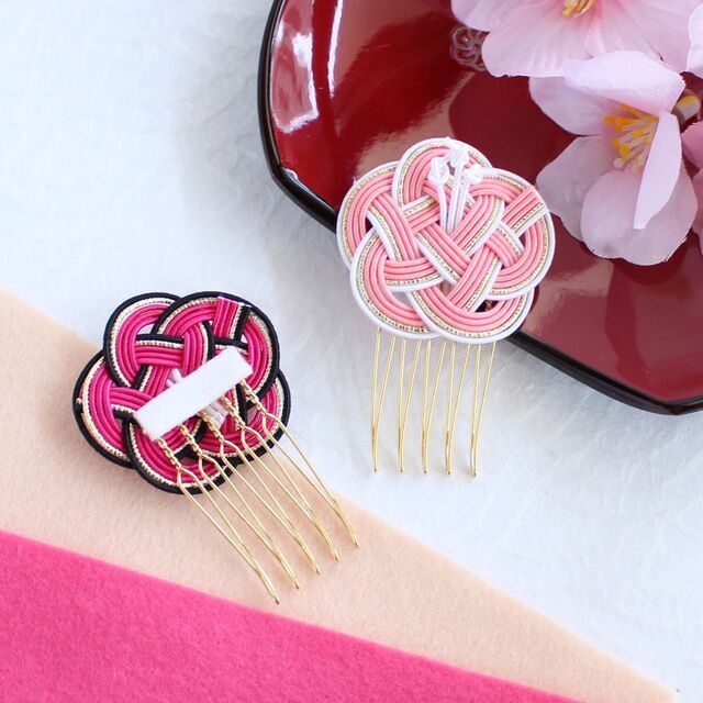 水引の髪飾り-可憐静静-