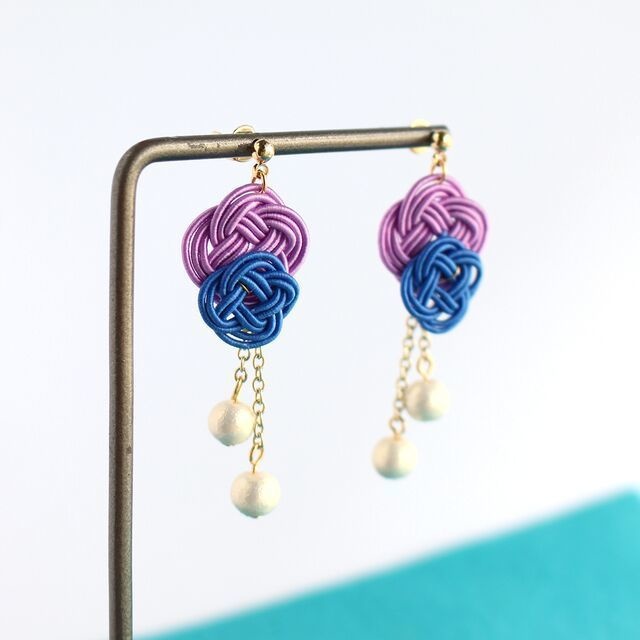 水引ピアス-涼風二雫-