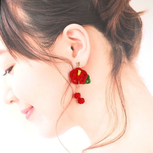 水引ピアス-小梅寵愛-