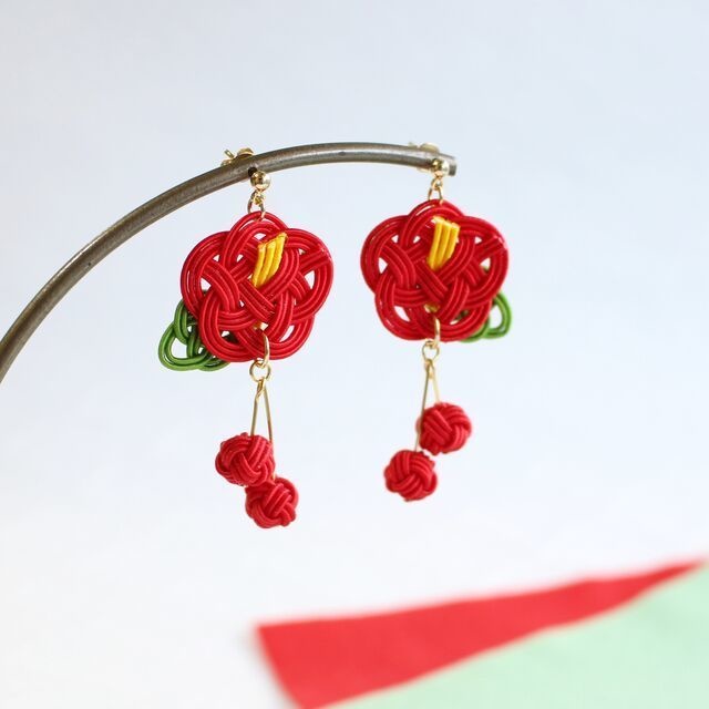 水引ピアス-小梅寵愛-